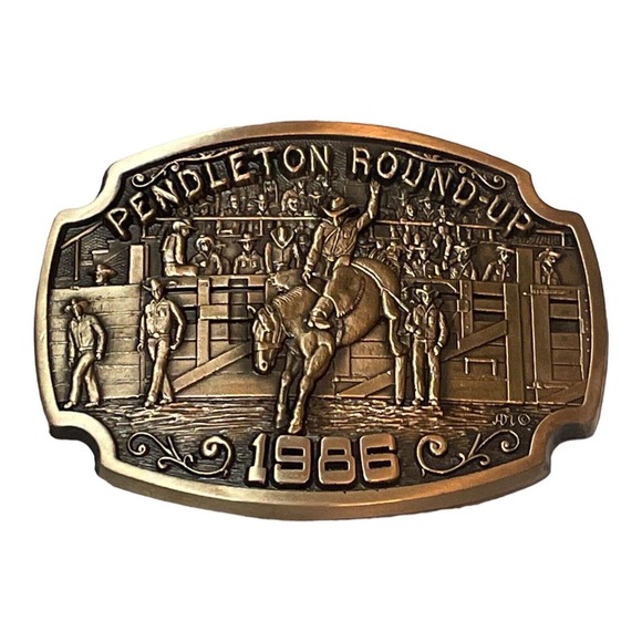 Pendleton Roundup Other - Pendleton Round Up Solid Brass Belt Buckle 1986 Ltd Edition #301
